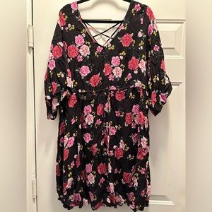 Floral bell sleeve dress